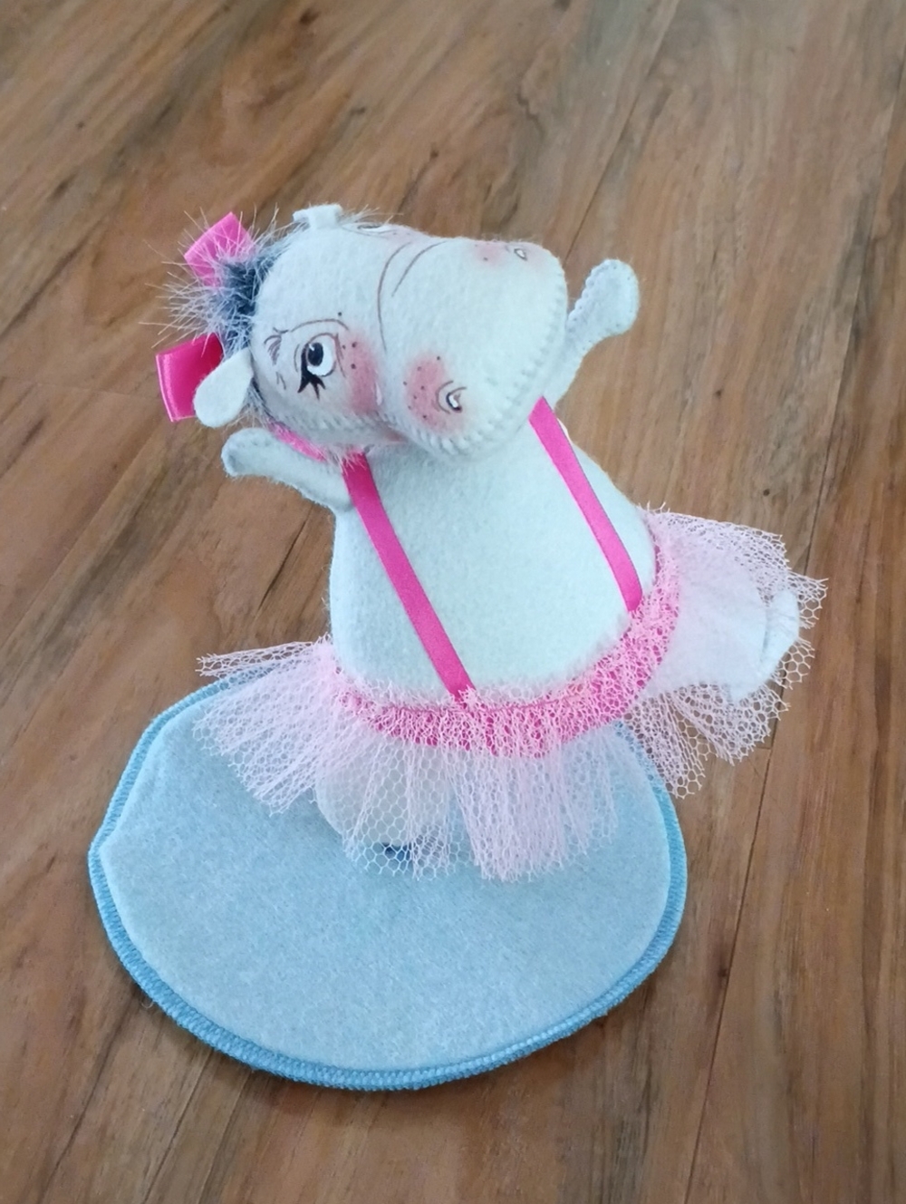 Annalee Vintage Pink Tutu Hippo